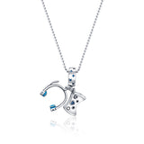 Gamer Silver Charm pendant and chain set