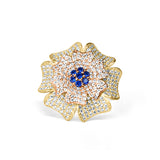 Flowery Gossip Sterling Silver 2-Tone cocktail ring for Women