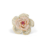 Rosabella Sterling Silver 2- tone cocktal Ring for Women