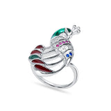 Sakhi Sterling Silver Ring for Women with enamel