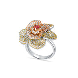 Rosabella Sterling Silver 2- tone cocktal Ring for Women