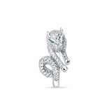 Silver Panther Ring for Women