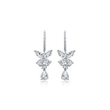 Pretty Butterfly Silver Zirconia Dangler for Women with Drop