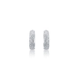 Silver Glitter Hoops