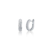 Silver Glitter Hoops