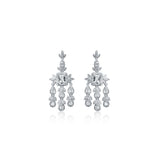 Jazzy Diva Silver Cocktail Danglers for women