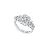 Jazzy Diva Silver Cocktail Ring for Women