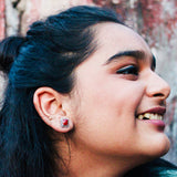 Rectangular Classic Girls Studs