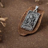 Goddess Tara Devi Silver Oxidised Pendant