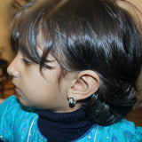 Mohna Huggie Hoops - Black