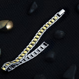 Lorenzo Dual Tone Sterling Silver Bracelet for Men