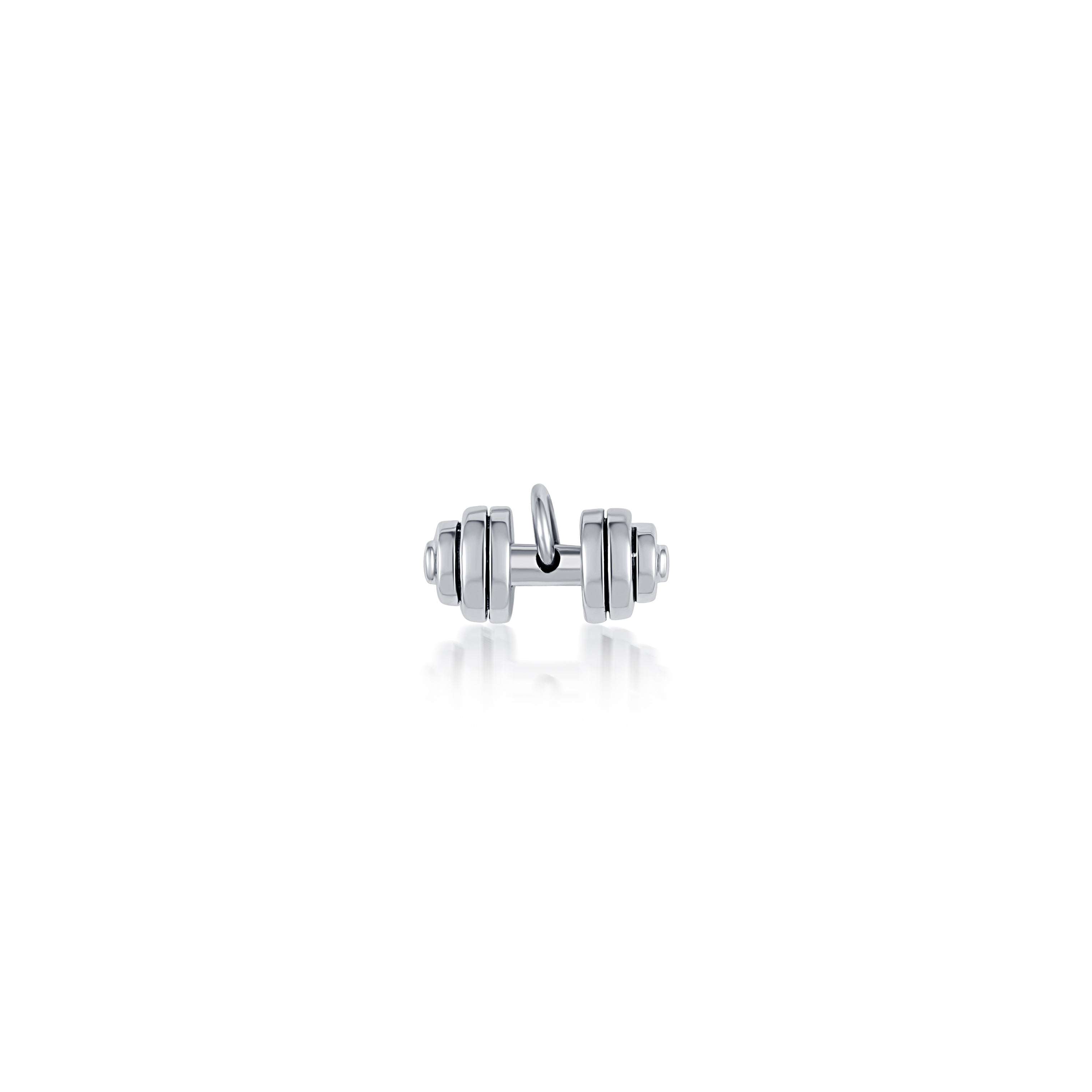 92.5 sterling silver dumbbell shape pendant accessories for fitness lovers