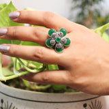 Sayonee Ring for Women - Emerald