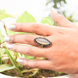 Madno Ring for Women - Mother of Pearl - White