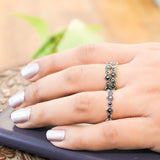 Noori Sterling Silver Ring for Women - Marcasite