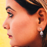 Blue Drop Dome Jhumki
