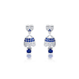 Blue Drop Dome Jhumki