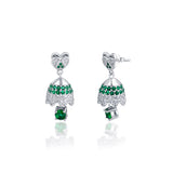 Sparkly Green Bell Jhumki