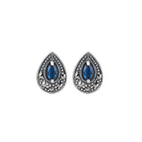 Blue Drops Sterling Silver Studs for Women