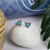 Aqua Trinity Studs