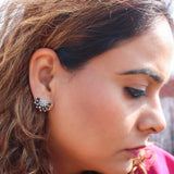 Black Magical Flower Studs