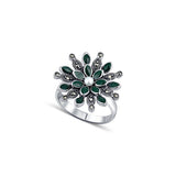 Blooming Green Flower Ring