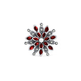 Blooming Red Flower Ring - Cornelion (Size 7)