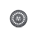 92.5 sterling silver oversized ring for women in oxidized finish