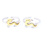 Swirly Dragon Toe Ring
