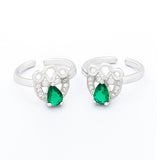 Eternity Green Toe Ring