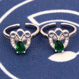 Eternity Green Toe Ring