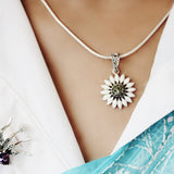 White Blossom 3 Piece Silver Set for Women