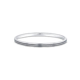 Black Grace 2 Lines Silver Kada for Men