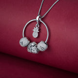 Heart in Island silver Pendant Chain Set