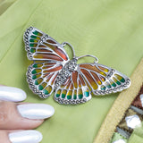 Titli 92.5 Sterling Silver Brooch for Women with Marcasite