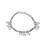 Starry Heart Silver Bracelet for Women