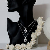 True Friends Charm Set of Two Silver Pendant and Chain Set