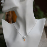 Love You Mom Charm Silver Pendant Chain Set