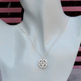 Joyful Heart and Clover Magnetic Necklace with Zirconia