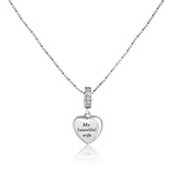 My Beautiful Wife Charm Silver Pendant Chain Set