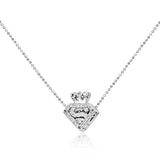Superwomen Charm Silver Pendant Chain Set with Zirconia