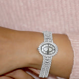 Unending Delight Oval Dial Silver Watch for Women
