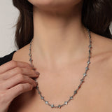 Lucky Bloom 925 Sterling Silver Oxidised Necklace