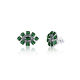 Aabha Sterling Silver Studs - Green Onyx