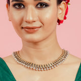 Chandrakala Sterling Silver Dual-finish Necklace for Women