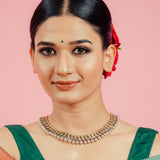 Chandrakala Sterling Silver Dual-finish Necklace for Women