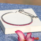 Magenta Desire Sterling Silver zirconia Bracelet for Women