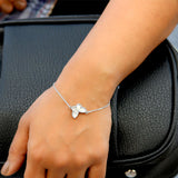 White Butterfly 925 sterling silver bracelet for women
