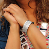Floral Bliss 925 Sterling Silver Cuff Kada for Women
