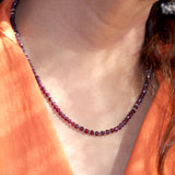 Crimson Majesty – Dark Garnet stone Necklace for women